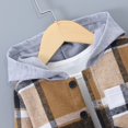thumbnail image 3 of TAIAOJING Toddler Boys Clothes Button Down Hooded Plaid Long-sleeve Tops + Sweatpants Boy Clothes Plaid Hooded Shirt 2 Piece Outfit Button Front Hoodie & Sweatpants Set 18-24 Months, 3 of 6
