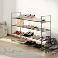 thumbnail image 5 of Home-Complete Shoe Rack with 4 Shelves – Four Tiers for 24 Pairs – For Bedroom, Entryway, Hallway, and Closet – Storage and Home Organization, White and Grey, 5 of 5