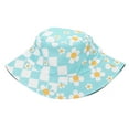thumbnail image 4 of MasteelfCA Chapeau Seau à Damier pour Femmes Double Face Protection Solaire Mode Extérieur, 4 of 7