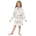 thumbnail image 6 of FORMRS Niños Bathrobe Unisex Hooded Robe Soft Plush Pajamas Sleepwear, Size 2-3T, Ghost Design, 6 of 7