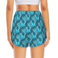 thumbnail image 4 of Vsdgher Seahorse Print Women's Running Double Layer Shorts High Waisted with Pockets Elastic Yoga Workout Athletic Gym Sports, 4 of 8