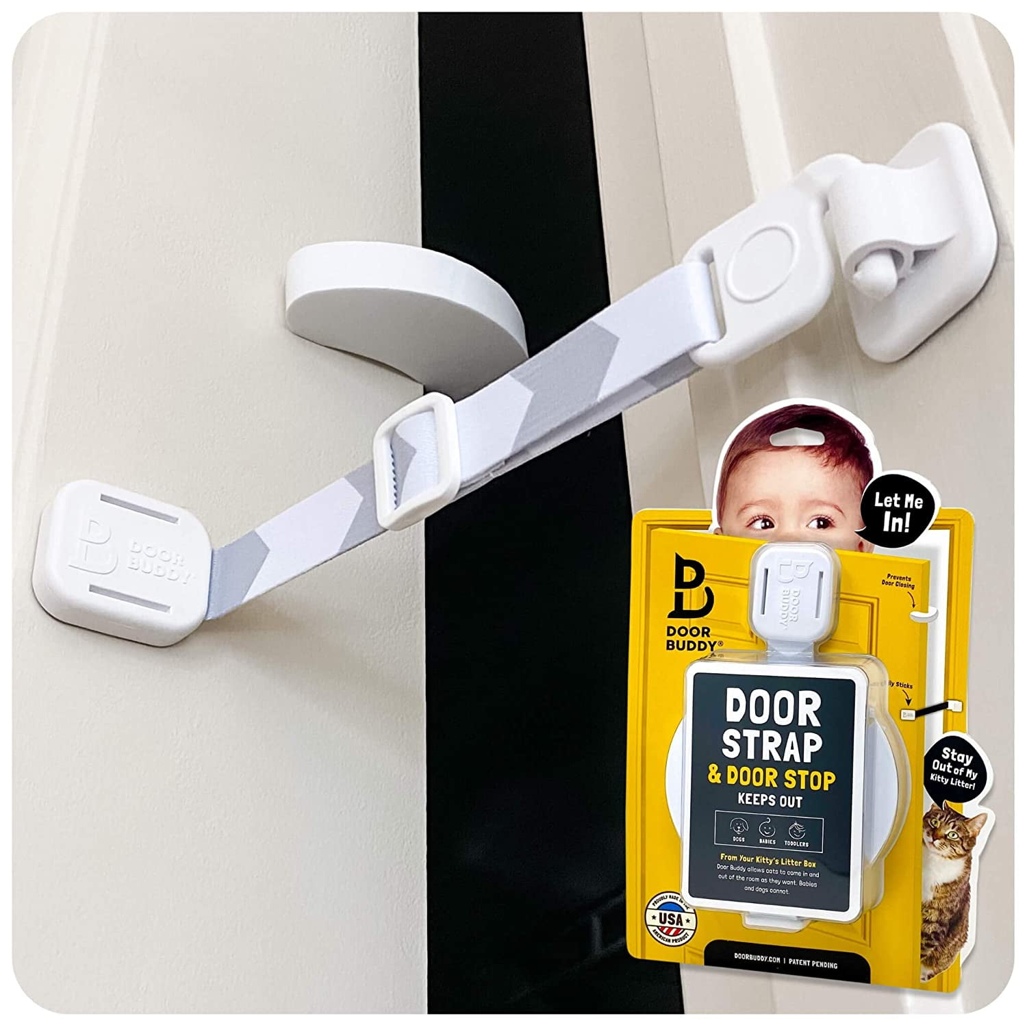 Child Proof Door Lock and Foam Baby Door Stopper. Baby ...