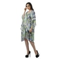 thumbnail image 4 of Moomaya Georgette Short Caftan Midi Dress Beach Swimwear Cover up Womens Kaftan, 4 of 6
