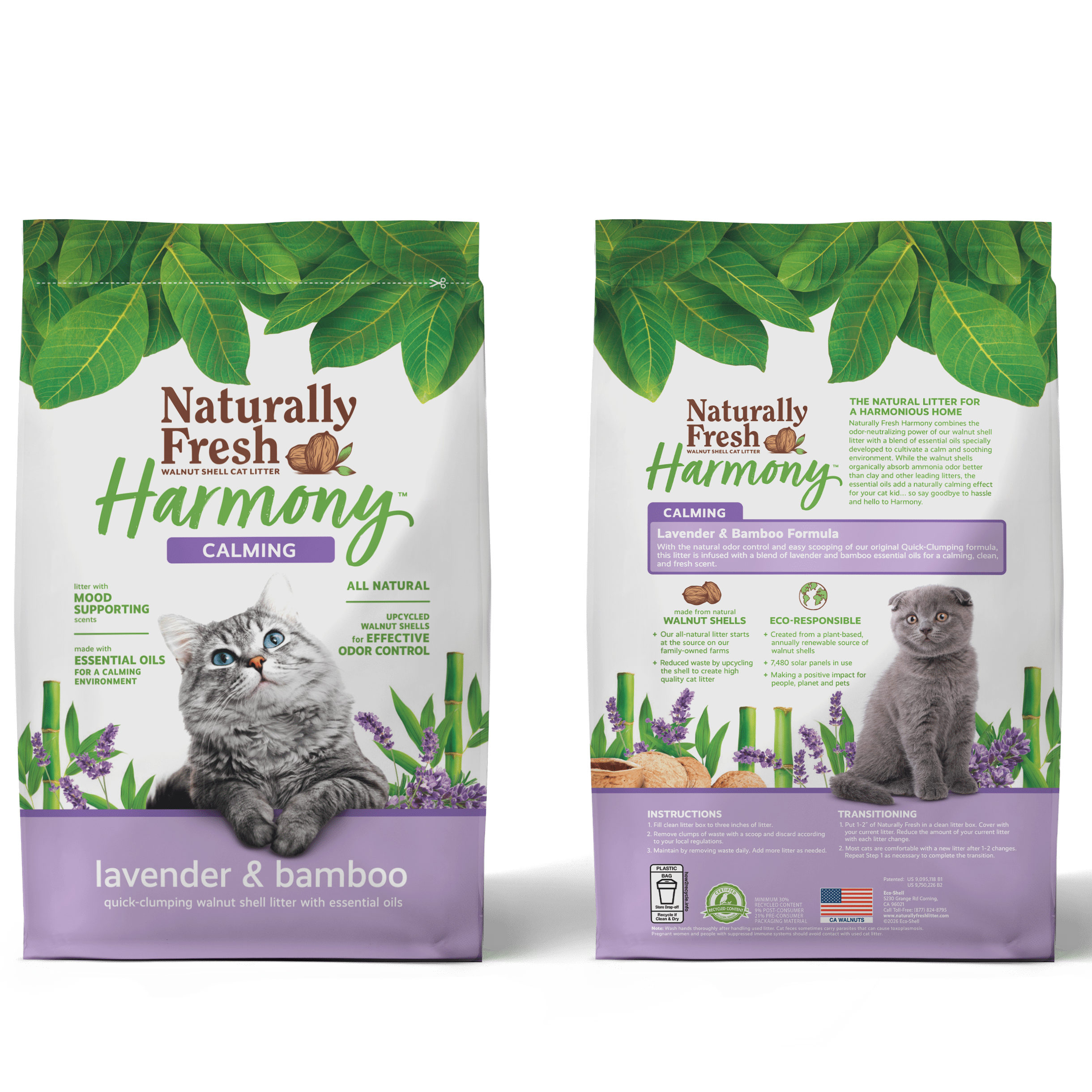 Naturally Fresh Eco-Friendly Calming Lavender and Bamboo Cat Litter, 26 lb Bag