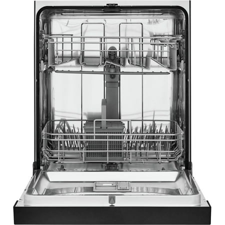 Frigidaire - 24" Compact Front Control Built-In Dishwasher with Stainless Steel Tub, 52 dBA - Black
