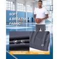 thumbnail image 4 of Tyhengta Men's Athletic Shorts Basketball Workout Gym Quick Dry Shorts Lightweight Mesh Running Shorts Tennis Dark gray 2XL, 4 of 6
