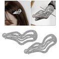 thumbnail image 6 of 2Pcs Hair Clip Set, Decorations Hair Barrettes for Birthday Banquet Styling Lady Full Rhinestones, 6 of 8