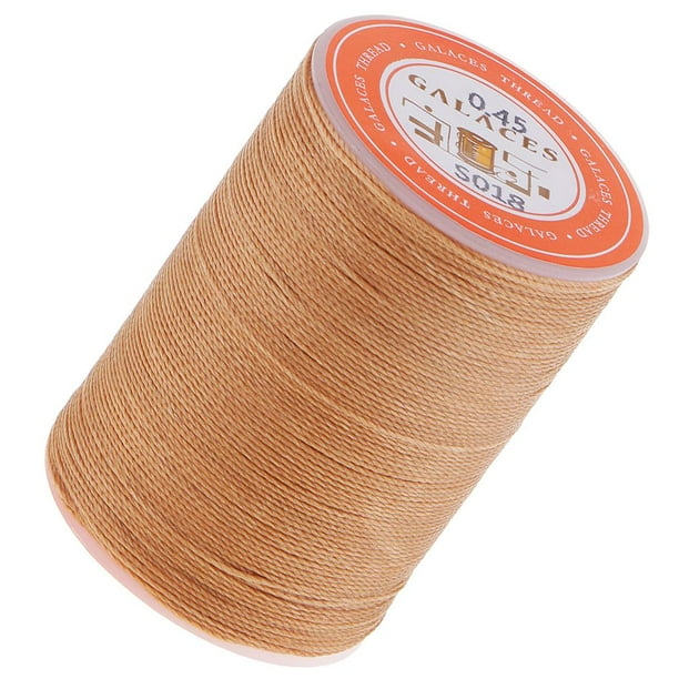 Hilo encerado, cordón encerado, cordón recubierto de poliéster resistente de 93 yardas 0,45 mm para Marron oscuro