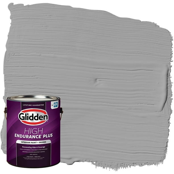 Glidden High Endurance Plus Grab N Go Semi Gloss Interior Paint Primer Granite Gray 1 Gallon Walmart Com Walmart Com