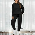 thumbnail image 6 of Texiao Comfort Sweatsuits for Women,Women's Fashionable Solid Round Neck Sports Sweatshirt Set, 6 of 8