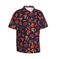 thumbnail image 2 of Balery Autumnal Forest Print Men's Hawaiian Shirts Short Sleeve Beach Shirt Relaxed Fit Vacation Button Down Shirts-Large, 2 of 9