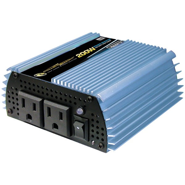 PowerBright PW200-12 Onduleur à Onde Sinusoïdale Modifiée 12 Volts (200 Watts)