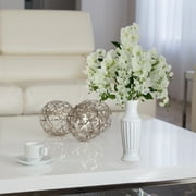 Mainstays 20 inch Artificial Flower, Wisteria Bouquet, White Color. Indoor Use.