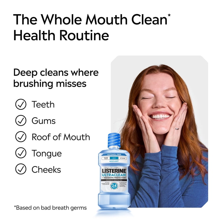 Listerine, Mouthwash, 1L, Mild Mint Tartar Control - Walmart.com