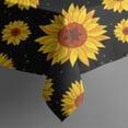 thumbnail image 5 of Black Sunflower Pattern Square Tablecloth,Waterproof Square Table Cover,Wipeable Spillproof Washable Table Cover for Home Kitchen Party Decor 42"X42"(107x107cm), 5 of 6