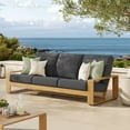 thumbnail image 2 of Lounge Sofa, Natural Dark Gray, Aluminum, Wood, Outdoor Patio Balcony Cafe Bistro Garden Hospitality Restaurant, Modern Contemporary, HB37957, 2 of 8