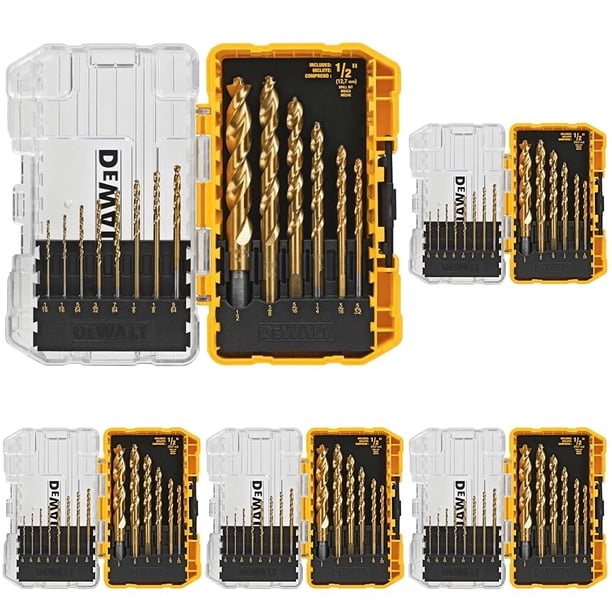 Juego de brocas DEWALT recubiertas de nitruro de titanio, 14 piezas