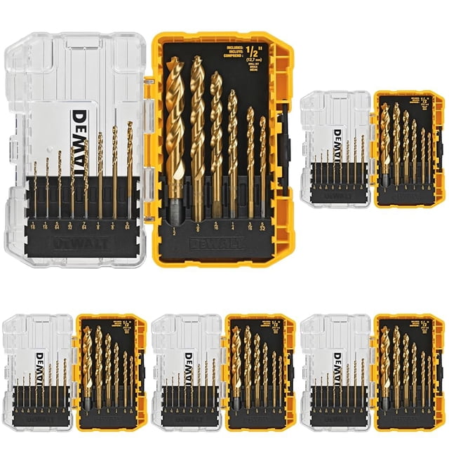 Juego de brocas DEWALT recubiertas de nitruro de titanio, 14 piezas