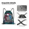 thumbnail image 4 of Goofa Monster High Print Drawstring Backpack Bag Sport Gym Sackpack Cinch Bags Drawstring Bags Draw String Sport Bag-Medium, 4 of 6