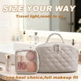 thumbnail image 3 of GASTROPOD 2026 New Travel Makeup Bag for Woman, Set Makeup Bags with Compartments Large Capacity Pouch Open Flat Small Toiletry, Puffer Waterproof Cosmetic Organizer Portable Bag for Business Trips, 3 of 7