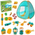 Kids Camping Set with Tent 20pcs Camping Gear Tool Pretend Play Set