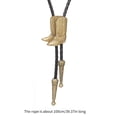 thumbnail image 5 of Relief Boots Pendant Bolo Tie for Grooms Wedding Evening Party Necktie, 5 of 17
