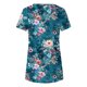 thumbnail image 4 of Blusas de Manga Corta para las Mujeres Botón Impreso Cuello Redondo Top Casual, Blusas para las Mujeres Casual, 4 of 5