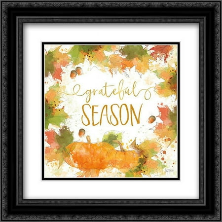 Harvest Splash II 2x Matted 20x20 Black Ornate Framed Art Print by Pertiet, Katie