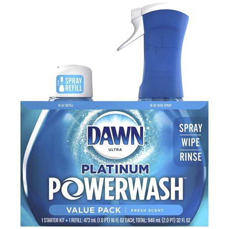 New Dawn 31836 Platinum Powerwash Dish Spray Soap, Starter Kit with Refill, 16 Oz Each, Each