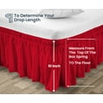 thumbnail image 5 of SGI Bedding 10 Inch Wrap Around Bed Skirt | Microfiber Bed Skirt | Fade Resistant, Wrinkle Free, Anti-static, Decorative, Extra Storage Space, Clutter-Free | Queen, Blood Red, 5 of 8