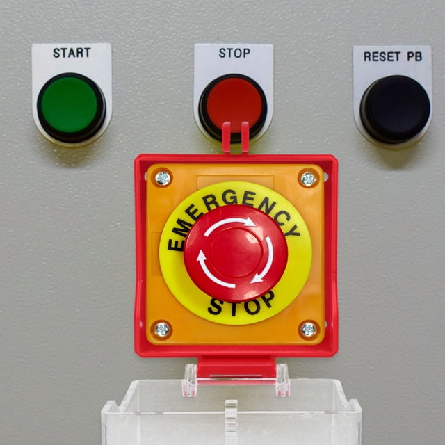 BESTYASH Transparent Push Button Safety Cover with Emergency Stop Function for Electrical Devices