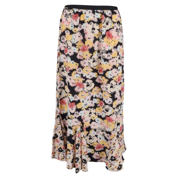 Pre-Owned Rixo Floral-Print Midi Skirt in Multicolor Viscose