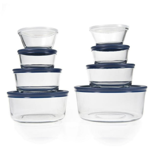 Anchor Hocking Glass 16 Piece Storage Container Set - Walmart.com - Walmart.com