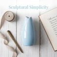 thumbnail image 3 of REGALWOVEN Modern Vase, Matte Ribbed Decorative Flower Vase for Desktop, Shelf & Bathroom, Minimalist Boho Home Decor Accent Blue 2.4"L x 2.4"W x 5.1"H, 3 of 4