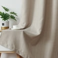 thumbnail image 5 of Curtainking Linen Textured Curtains 84 inches Taupe Bedroom Living Room Window Curtain Set Light Filtering Drapes Grommet Top 2 Panels, 5 of 6