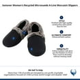 thumbnail image 5 of isotoner Women's Memory Foam Microsuede A Line ECO Comfort Recycled Slippers, Black, 5-6, 5 of 5