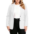 thumbnail image 5 of yillto Plus Size Womens Blazer Jacket Casual Work Office Long Sleeve Button Front Cardigan Suit Jackets, 5 of 6
