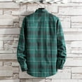 thumbnail image 5 of Mens Warm Sherpa Fleece Lined Plaid Flannel Shirts Jackets Casual Thermal Button Up Winter Work Coat Outwear, 5 of 6