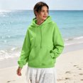 thumbnail image 7 of Womens Oversized Pullover Hoodies Long Sleeve Hooded Sweatshirts with Pocket Warm Trendy Casual Going‑Out Tops for Fall Winter Daily Outfits,M,Green, 7 of 7