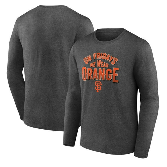 Men's Charcoal San Francisco Giants First Game Long Sleeve T-Shirt