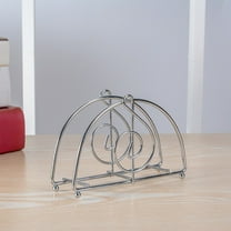 Napkin Holder for Table – Silver Stainless Steel Upright Napkin Dispenser for Paper Napkins, Napkin Dispenser for Kitchen Dining, Cocktail Picnic Bar Modern Kitchen and Dining Decor