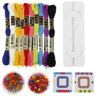 12 Styles Friendship Bracelet Kit with String and Letter Beads, Color  Embroidery Floss, Elastic Cord, Braiding Disc, Findings for Friendship