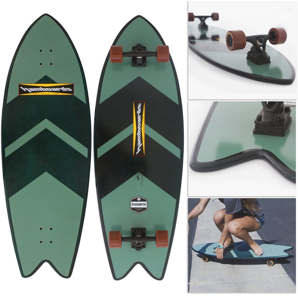 Hamboards Pescadito Handcrafted Longboard Skateboard For Pumping
