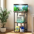 thumbnail image 3 of Fish Tank Stand, Aquarium Stand 2-Tier Storage Shelves, Heavy Duty Terrarium Stand for Home Office Fish Tank Shelf, 3 of 15