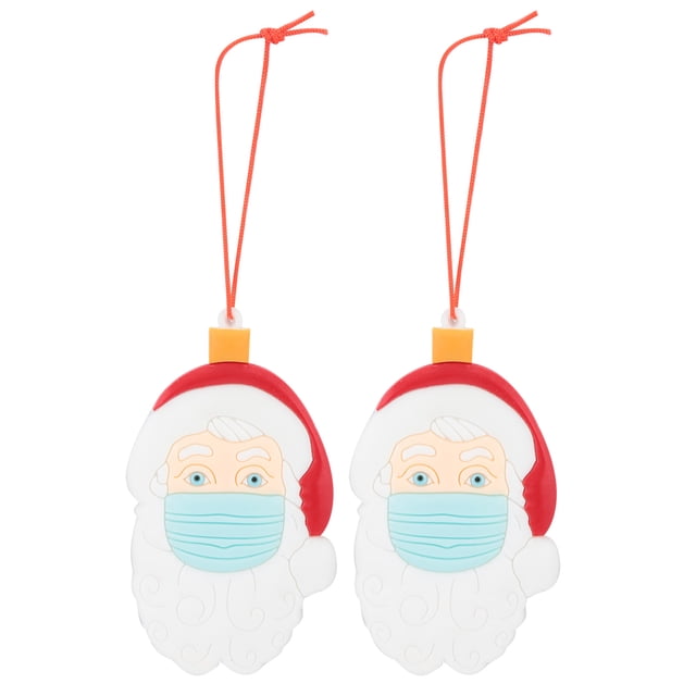 Adorno colgante de Navidad personalizado de Papá Noel, colgante para árbol de Navidad, 2 uds.
