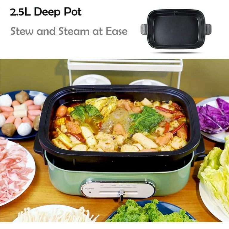 Dropship Joydeem Compact Hot Plate, Grill Indoor Hot Pot, Teppanyaki  Grill,Akashiki Pan,Octopus Balls Pan,Shabu Pot (4L) With 4-gear Temperature  Control, Suitable For 2-6 People Gatherings to Sell Online at a Lower Price