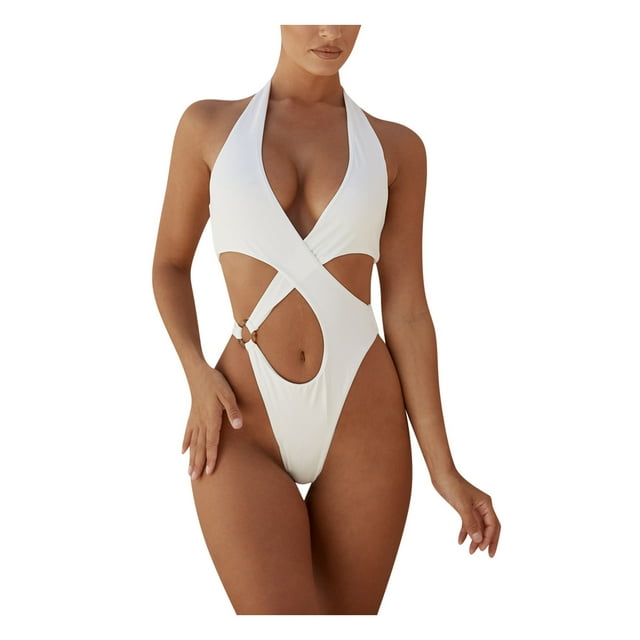 Kcodviy Women's Plus Size one-Piece Two Cute Swimsuits Bathing Suit with Bikini Tummy Control Swimwear
