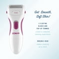 thumbnail image 2 of Conair Ladies Cordless Twin Foil Shaver con recortadora emergente, 2 of 8