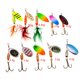 thumbnail image 2 of 10 Uds. De cebos giratorios de pesca, Kit de Señuelos de pesca giratorios de Metal coloridos, señuelos de cuchara, 2 of 8