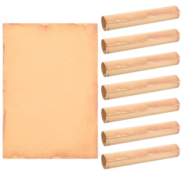 Miangastore Writing Paper Stationery Orange For Daily Use 8 Sheets 8.3x5.7in